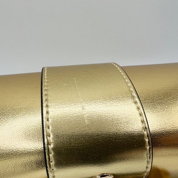 VERSACE COUTURE Gold Metallic Leather Shoulder Bag - Picture 12 of 13